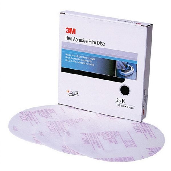 3M 3MRed Abrasive Finishing Film Stikit Disc, 01103, 6 in, P12005, 25PK 7000119775 - main